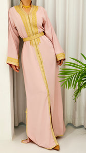 Baby pink traditional Moroccan Caftan