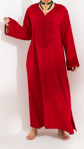 Casual Moroccan Caftan Red