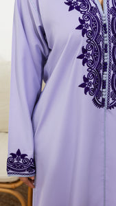 Casual Moroccan Caftan Purple