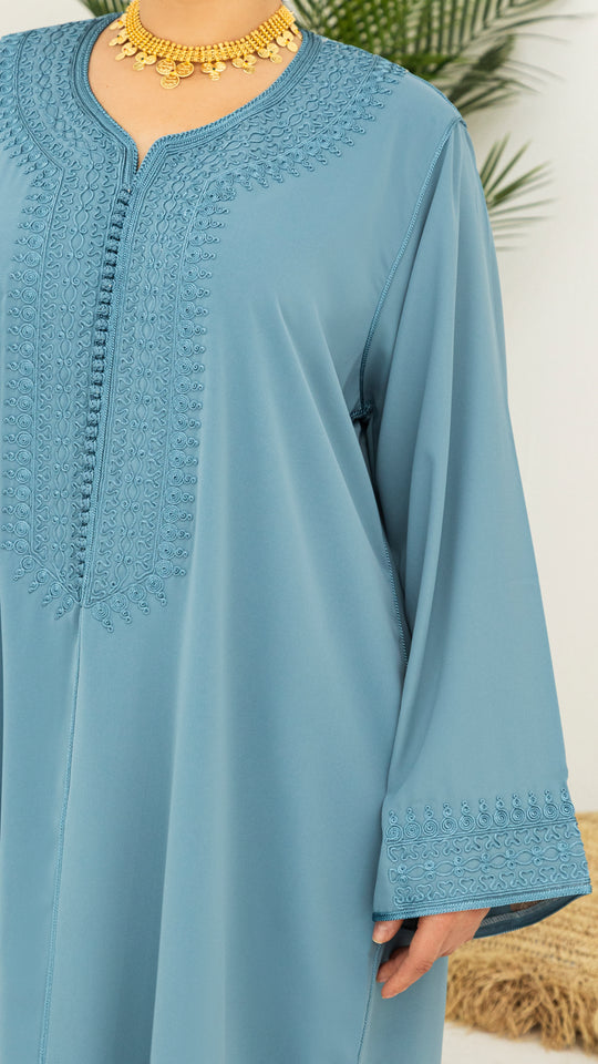 Casual Moroccan Caftan Blue