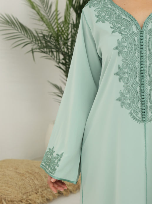 Casual Moroccan Caftan Tifany Color